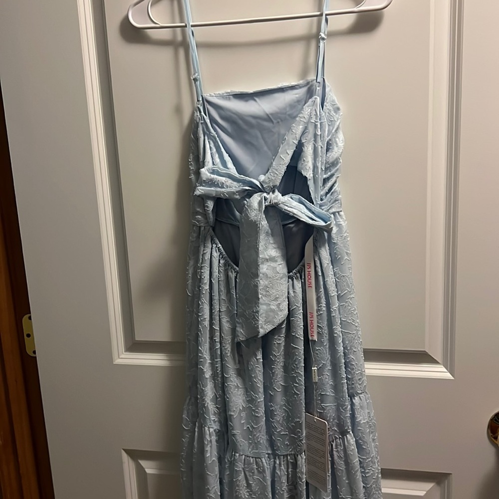 JJ’s house blue maxi dress with tie back